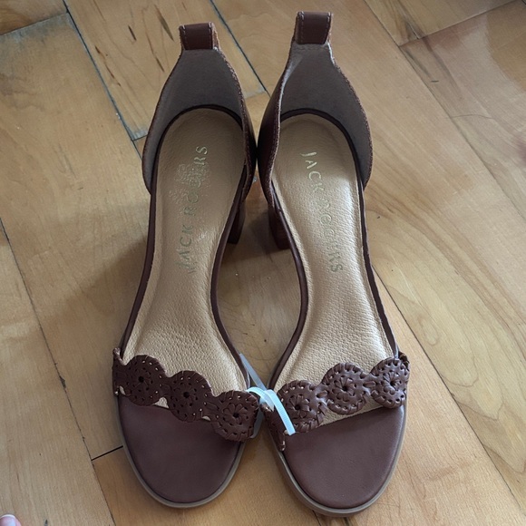 Jack Rogers Shoes - Jack Rogers Brown Leather Heels